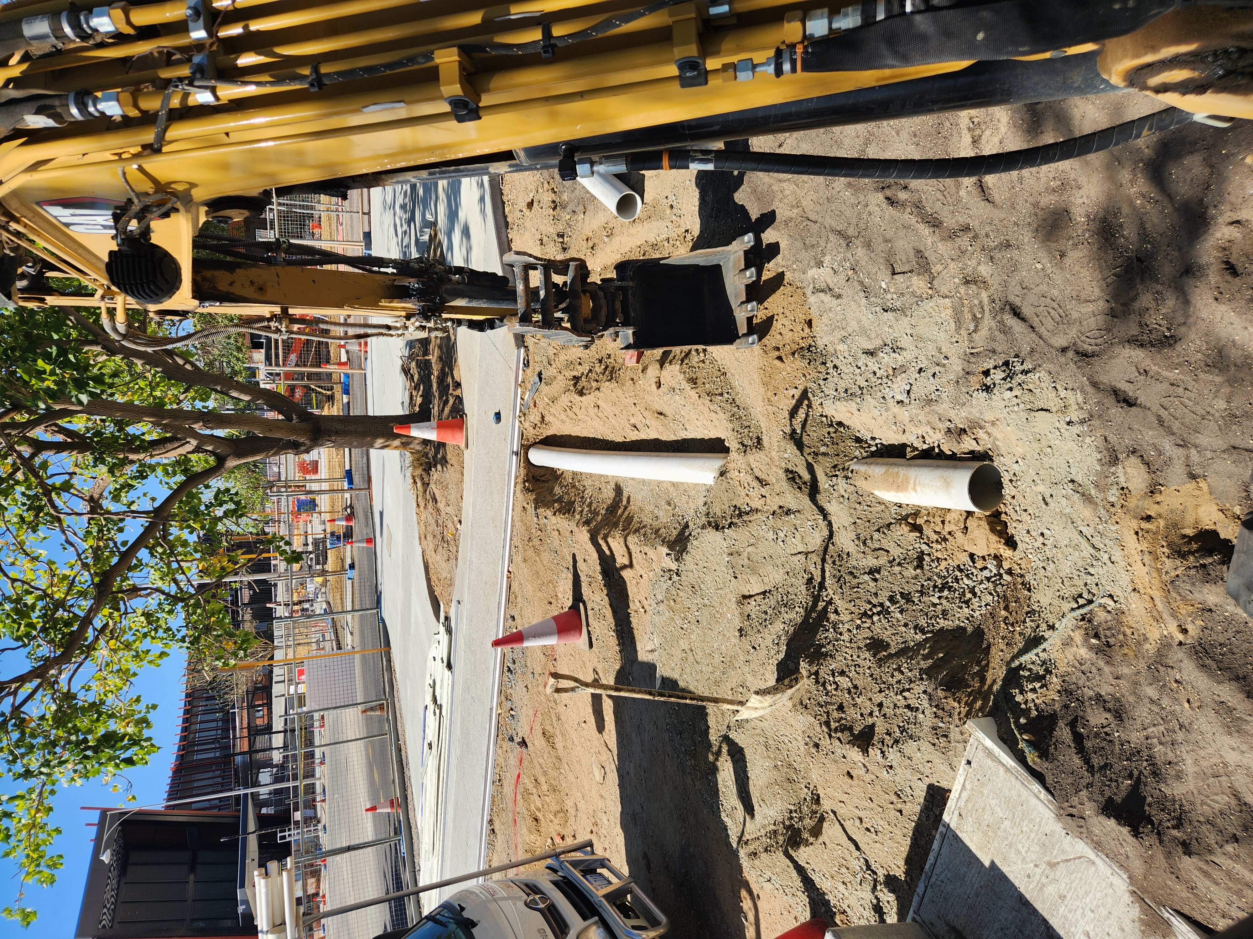 Fyvie Civil tight access retic trenching on a Perth job site